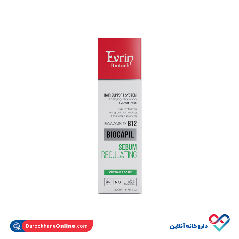 evrin-fortifying-shampoo-for-greasy-scalp-and-dry-hair-2.jpg شامپو تقویت کننده موهای چرب اورین بیوتک - Image 2