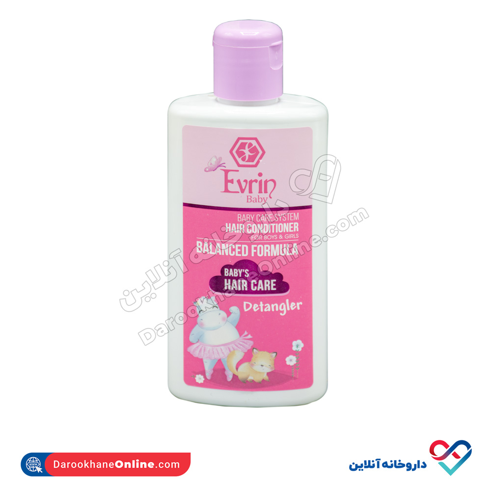 evrin-hair-conditioner-baby-for-boys-and-girls-4.jpg نرم کننده موی بچه اورین 200 میل - Image 2