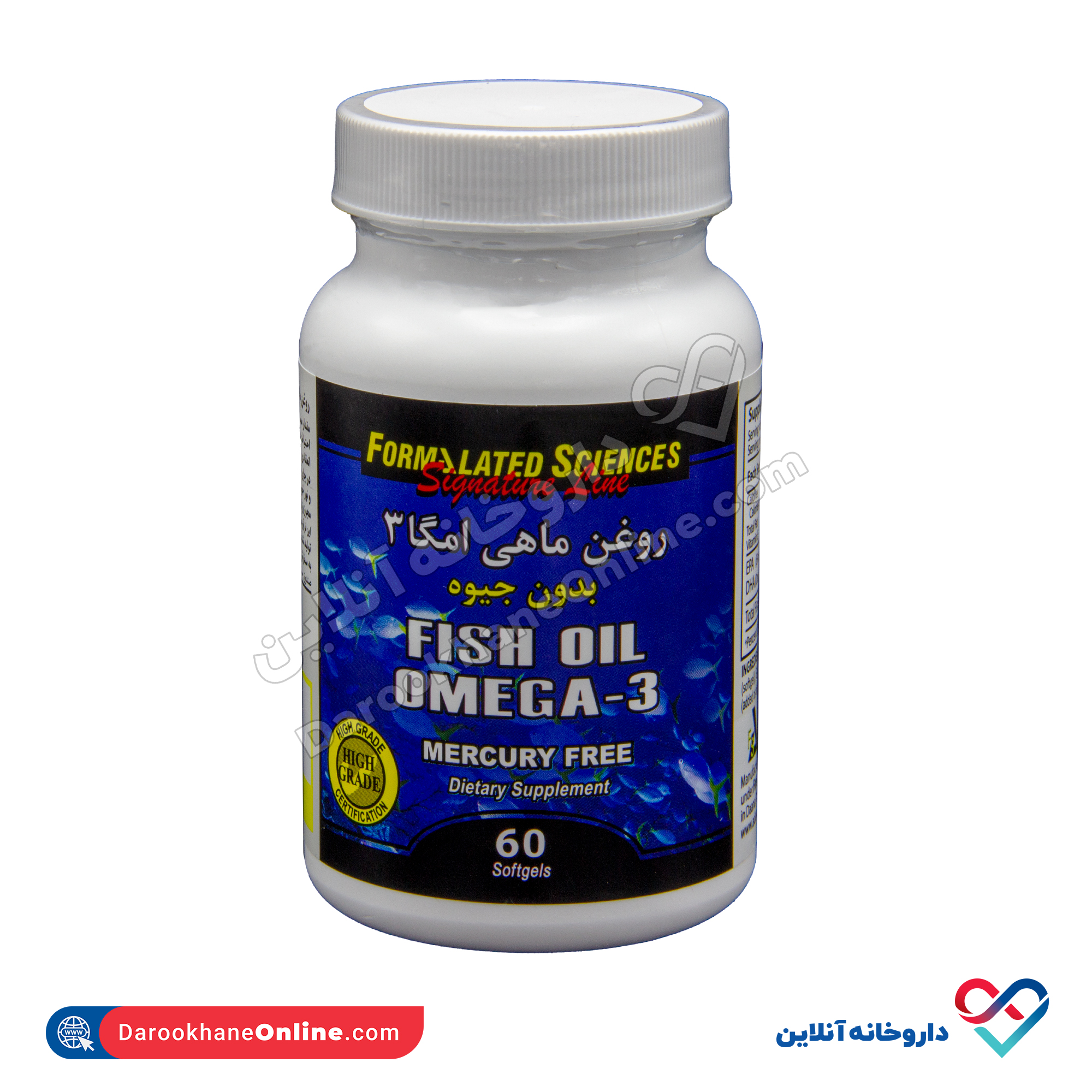 fish-oil-omega3-1.jpg کپسول امگا 3 روغن ماهی فرمولیتد ساینسز - Image 1