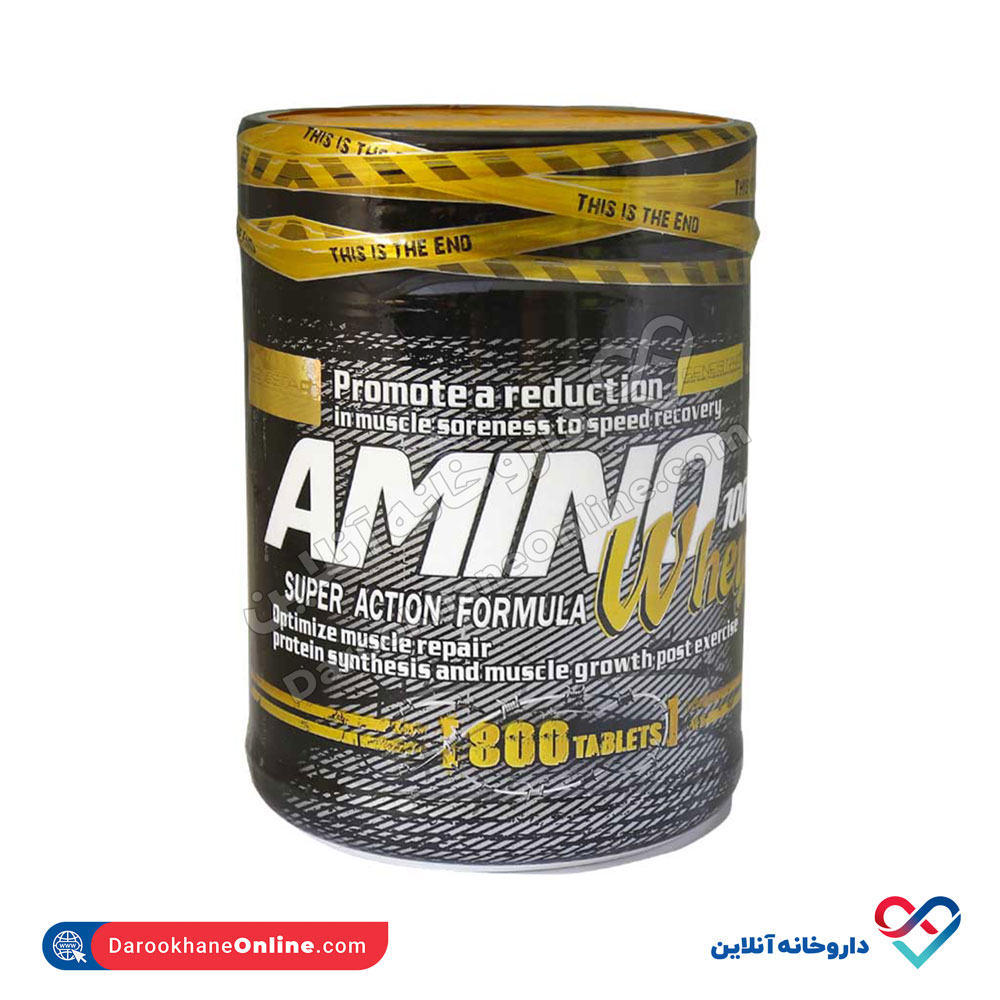 genestar-amino1000-whey-800tabs.jpg قرص آمینو وی ۱۰۰۰ ژن استار 800 عددی - Image 1