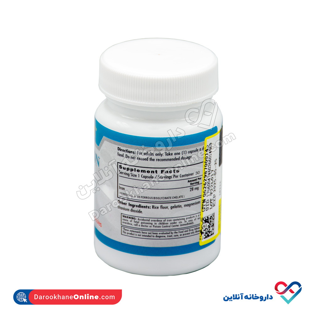 gvi-easy-iron-28-mg-2.jpg کپسول ایزی آیرون 28 میلی گرم جی وی آی 30 عددی - Image 3