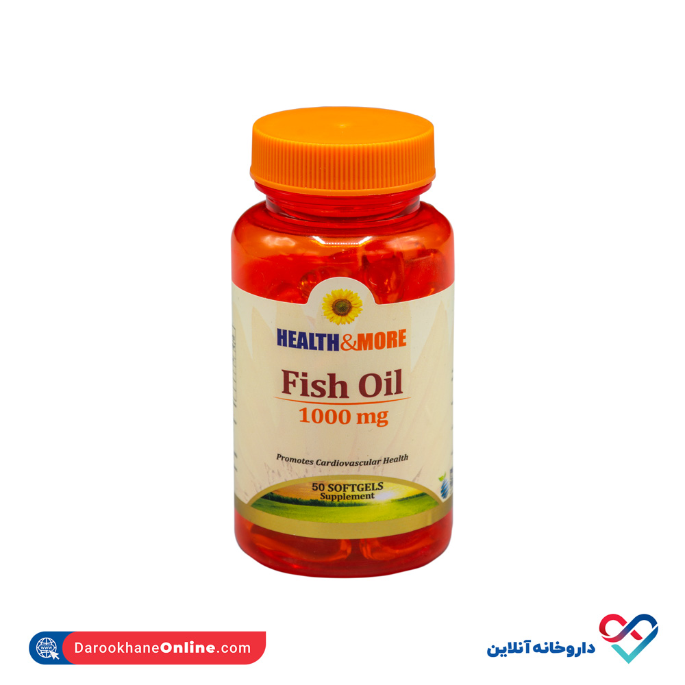health-and-more-fish-oil-1000mg-1.jpg سافت ژل روغن ماهی 1000 میلی گرم هلث اند مور 50 عددی - Image 1