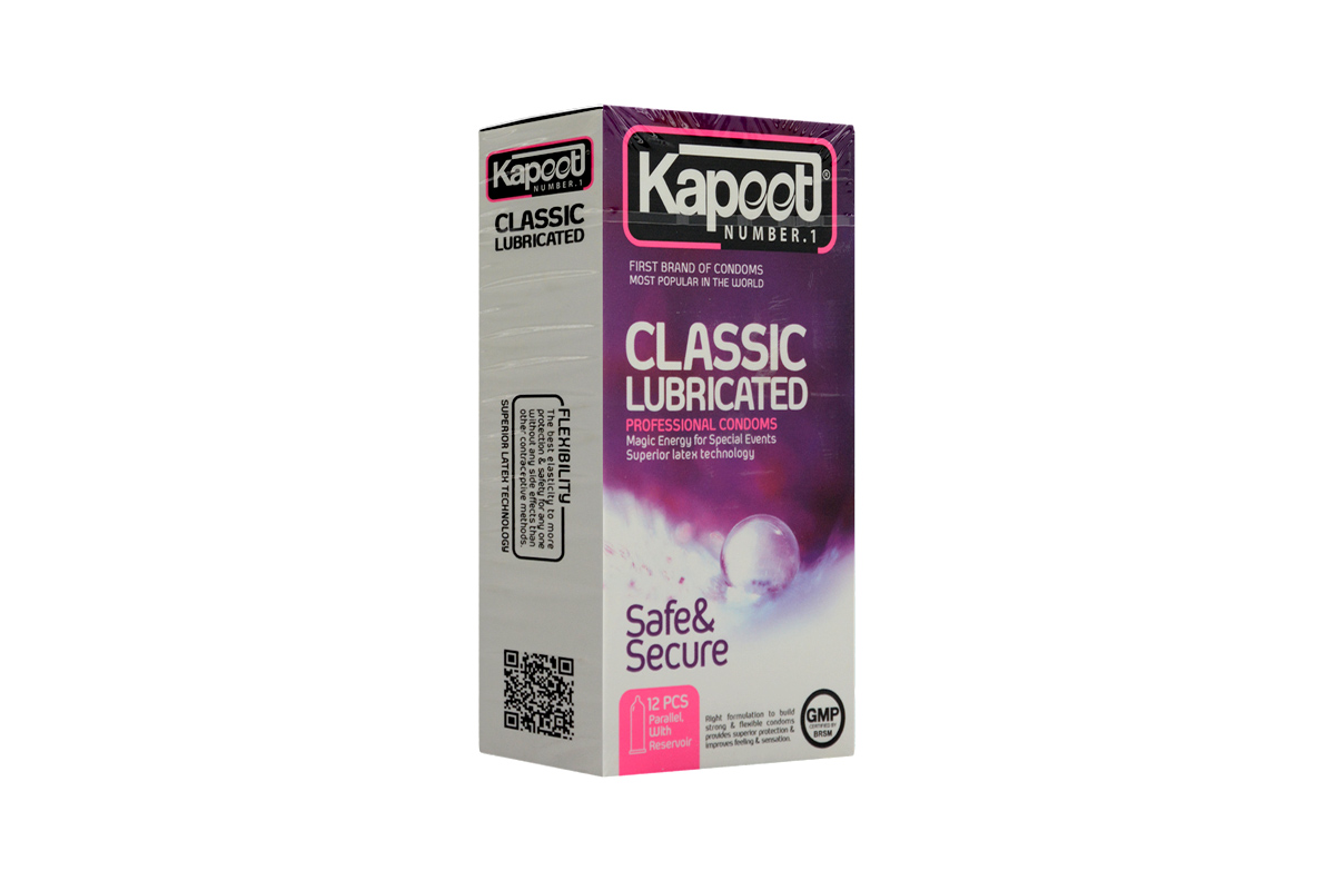 kapoot-classic-lubricated-2.jpg کاندوم کلاسیک حاوی روان کننده کاپوت 12 عددی - Image 3