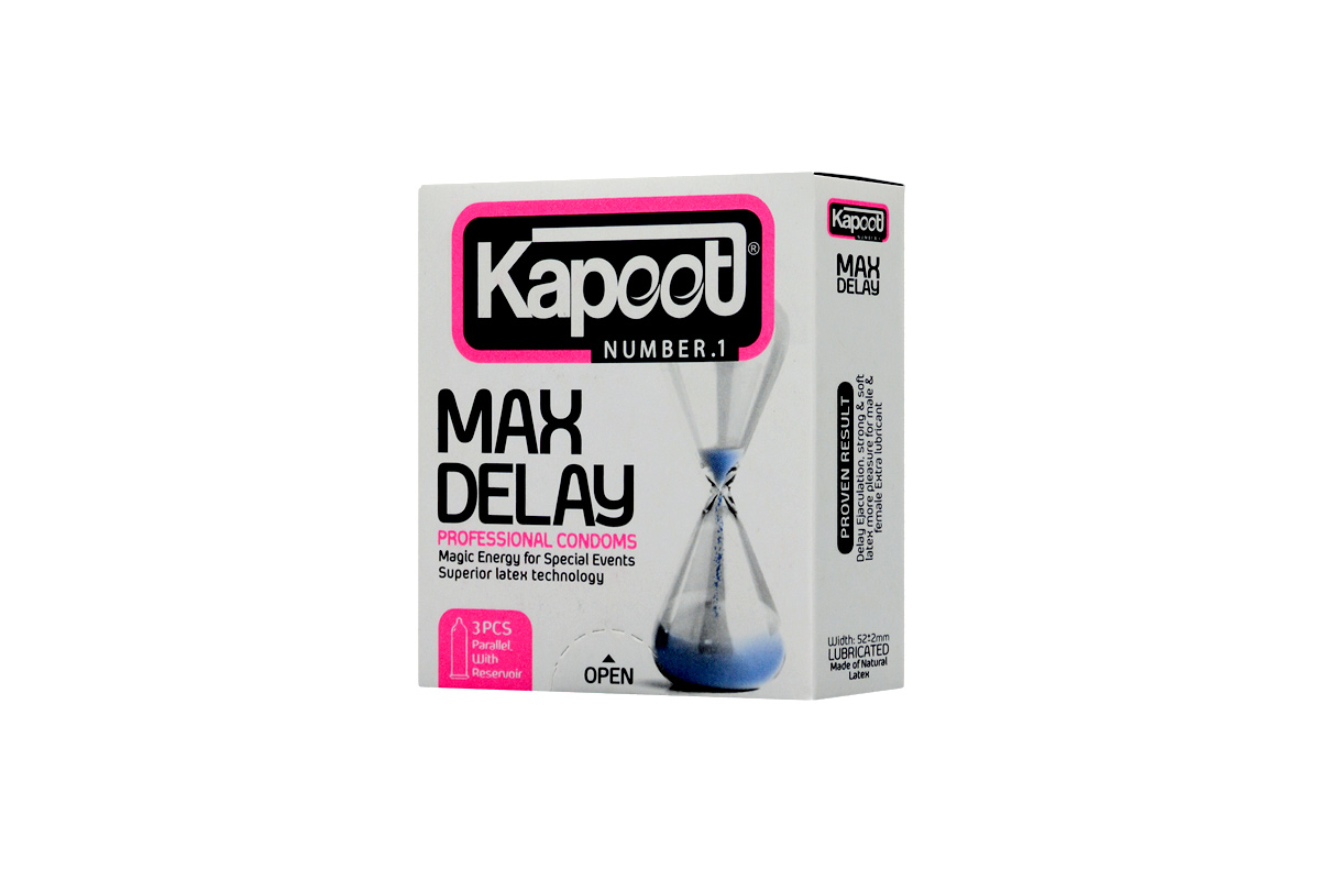 kapoot-max-delay-condoms-3-psc-1.jpg کاندوم ۳ عددی مکس دیلی کاپوت - Image 1