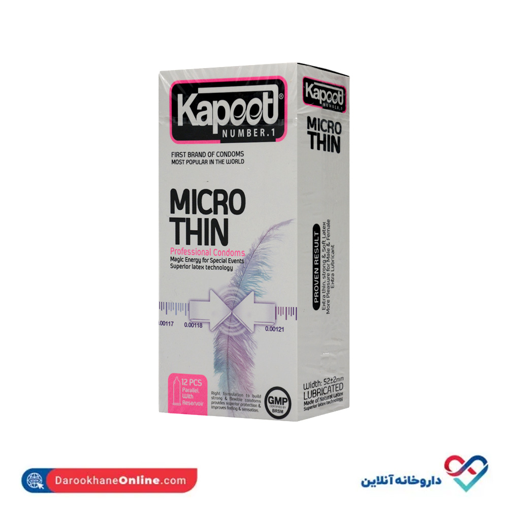 kapoot-micro-thin-condoms-1.jpg کاندوم Micro Thin کاپوت 12 عددی - Image 1