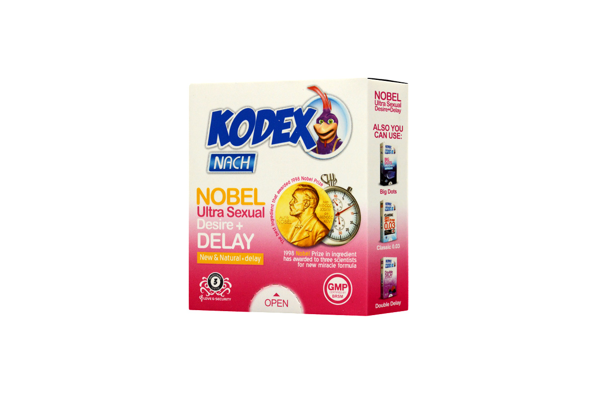 kodex-nobel-delay-condoms-3pcs-1.jpg کاندوم تاخیری نوبل کدکس 3 عددی - Image 1