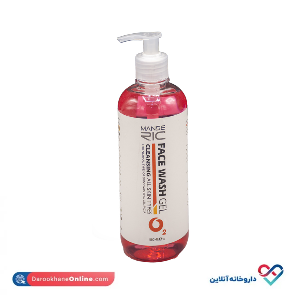 manseric-all-skin-types-face-wash-gel-1.jpg ژل شستشوی صورت مناسب انواع پوست مانسریک 500 میل - Image 1
