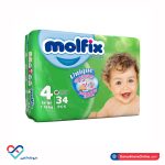 پوشک بچه سایز 4 مولفیکس 34 عددی