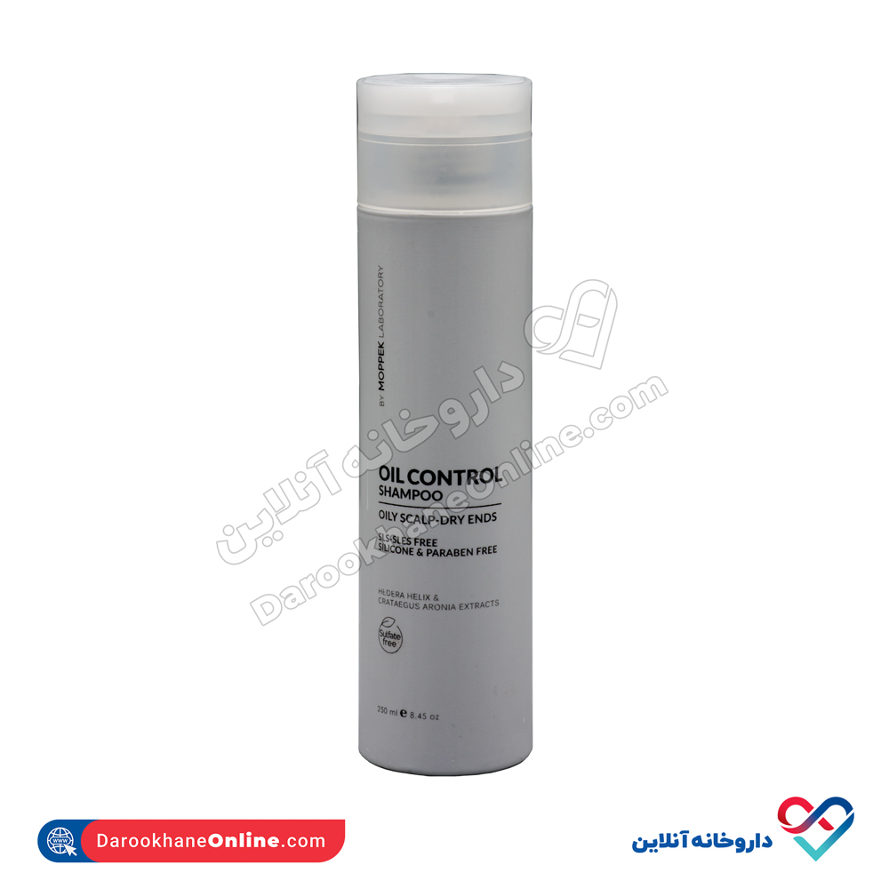 moppek-shampoo-for-oily-scalp-wtit-dry-ends-250ml-4.jpg شامپو متعادل کننده چربی کف سر و ساقه مو خشک موپک 250 میل - Image 4