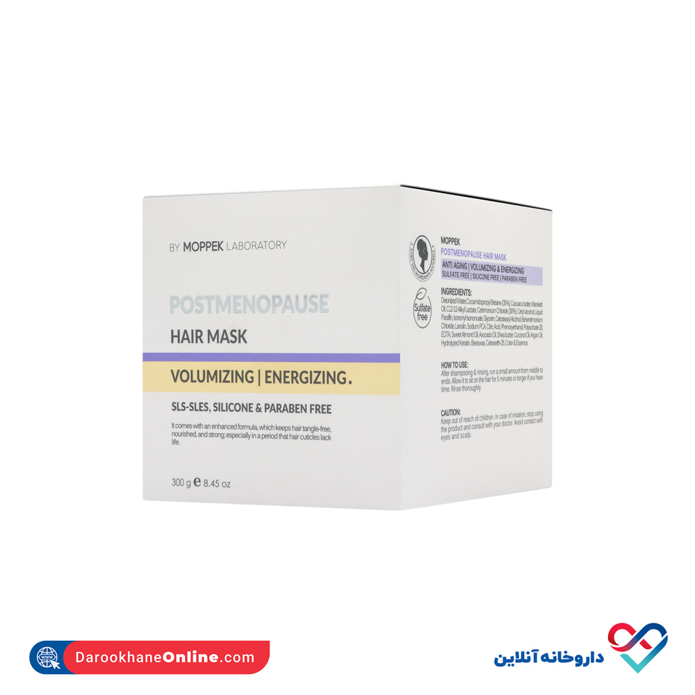 moppek-postmenopause-volumizing-hair-mask-1.jpg ماسک موی کراتینه موهای نازک و کم حجم موپک - Image 1