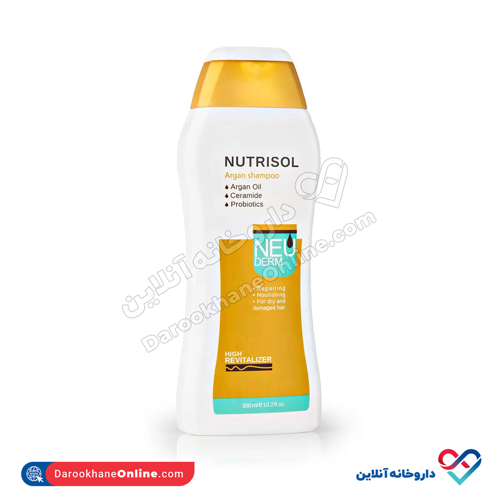 neuderm-argan-shampoo-for-dry-and-damaged-hair.jpg شامپو آرگان نئودرم 300 میل - Image 1