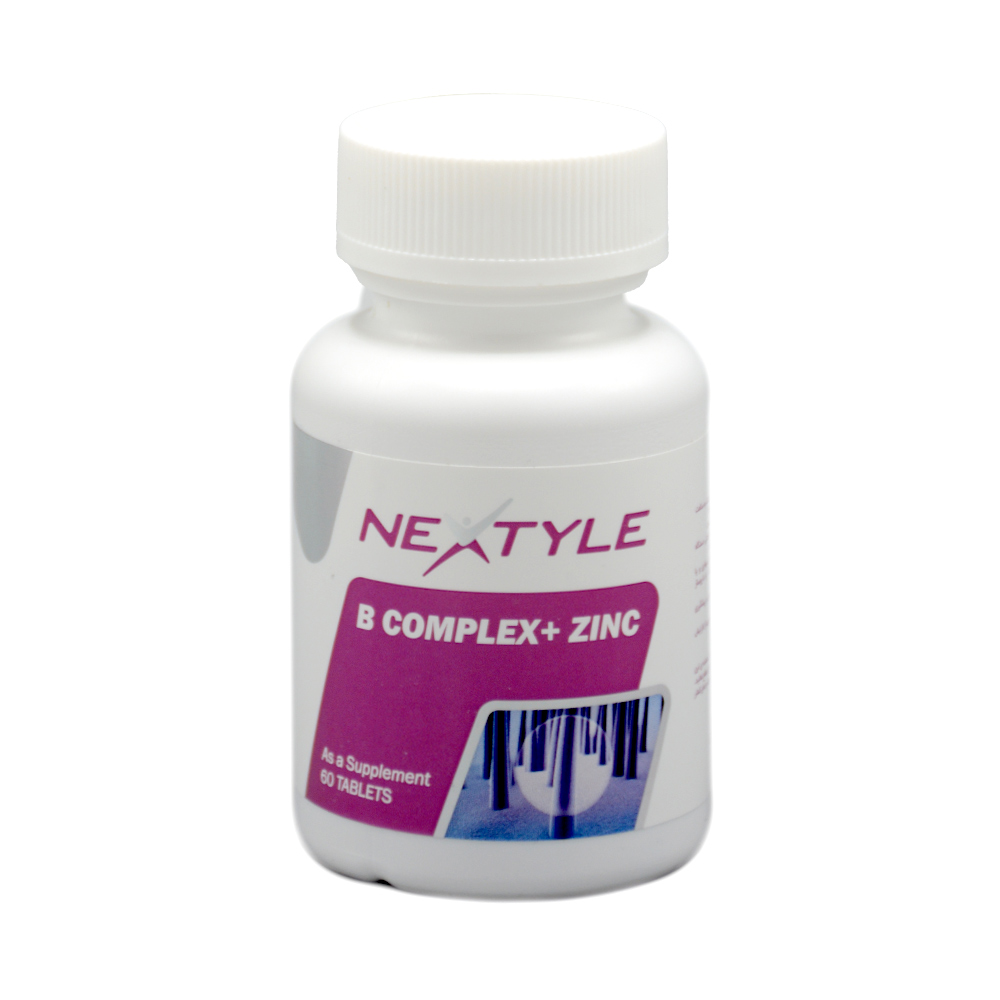 nextyle-bcomple-plus-zinc-1.jpg قرص نکستایل ب کمپلکس پلاس زینک نکسوس 60 عددی - Image 1