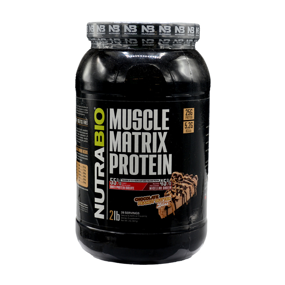nutrabio-muscle-matrix-protein-907g-1.jpg پروتئین ماسل ماتریکس نوترابایو 907 گرم - Image 1