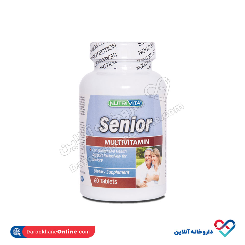 Nutrivita-Senior-1.jpg قرص مولتی ویتامین سنیور نوتری ویتا 60 عددی - Image 1
