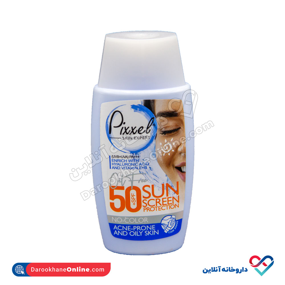 acne-prone-2-watermark.jpg کرم ضد آفتاب SPF50 پوست چرب و جوشدار پیکسل 50 میلی - Image 2