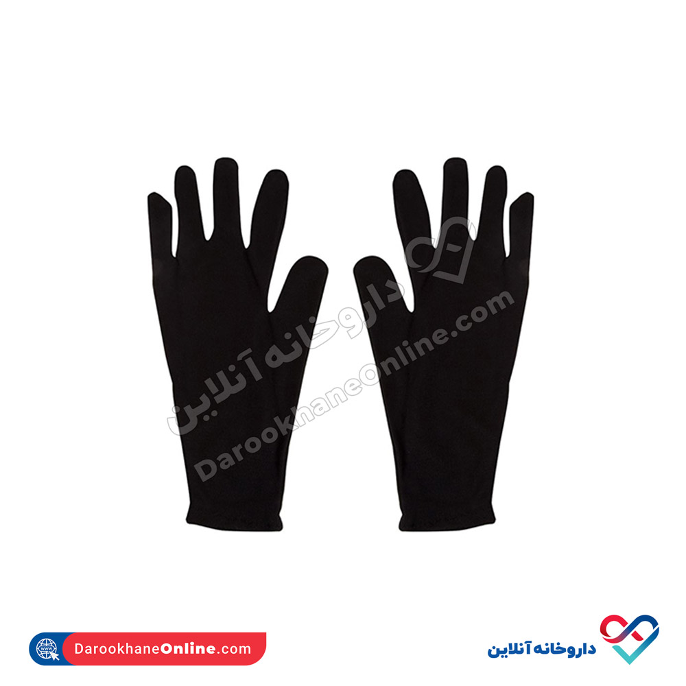 pooshineh-meshki-1.jpg دستکش نخی مشکی رنگ پوشینه - Image 1