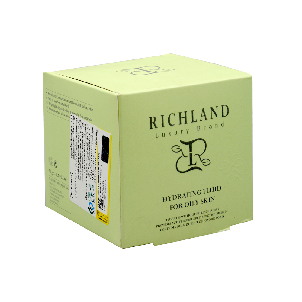 richland-hydrating-fluid-for-oily-skin-50ml-4.jpg فلوئید آبرسان مناسب پوست های چرب ریچلند 50 میل - Image 2