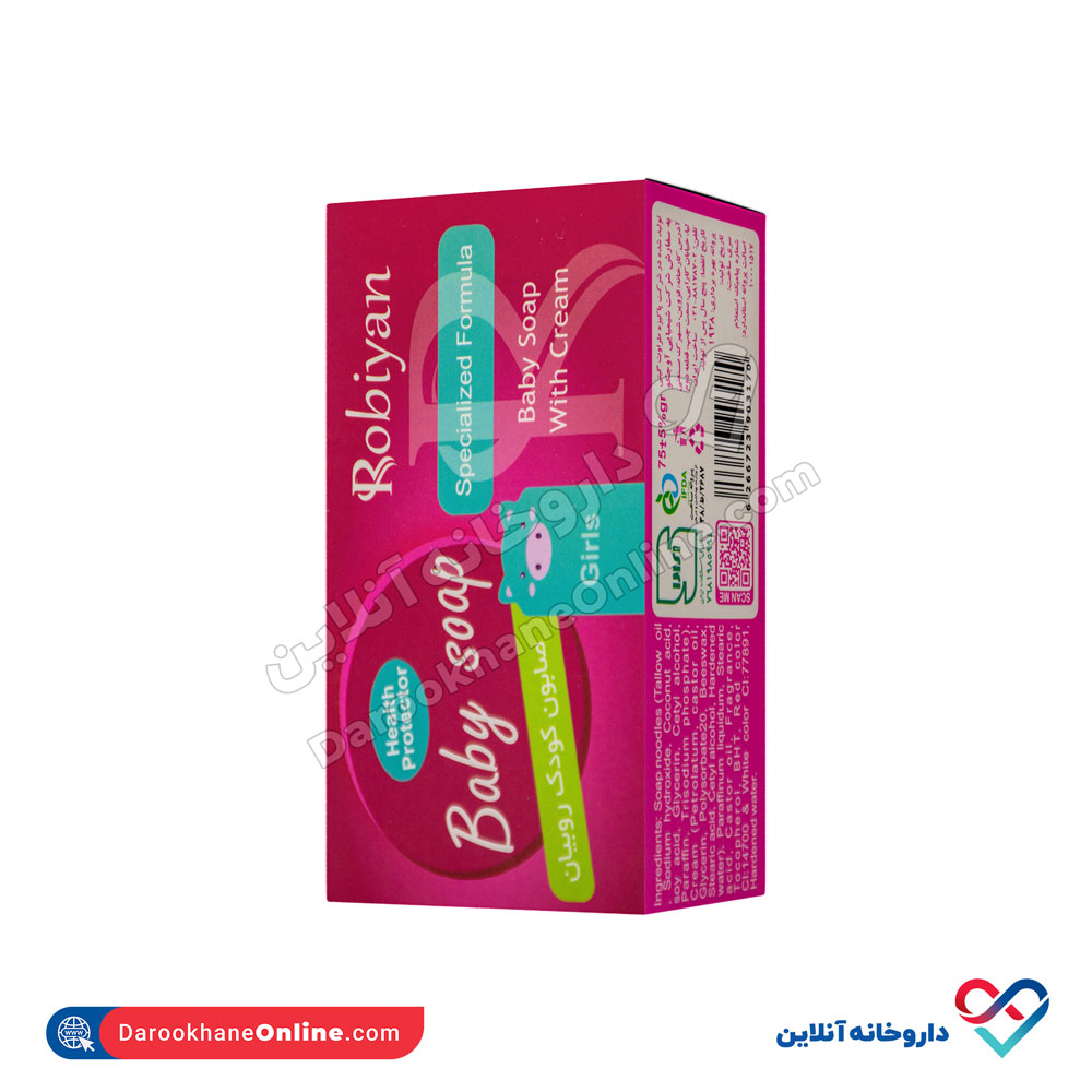 robiyan-baby-soap-with-cream-girls-1.jpg صابون بچه حاوی کرم روبیان - Image 1