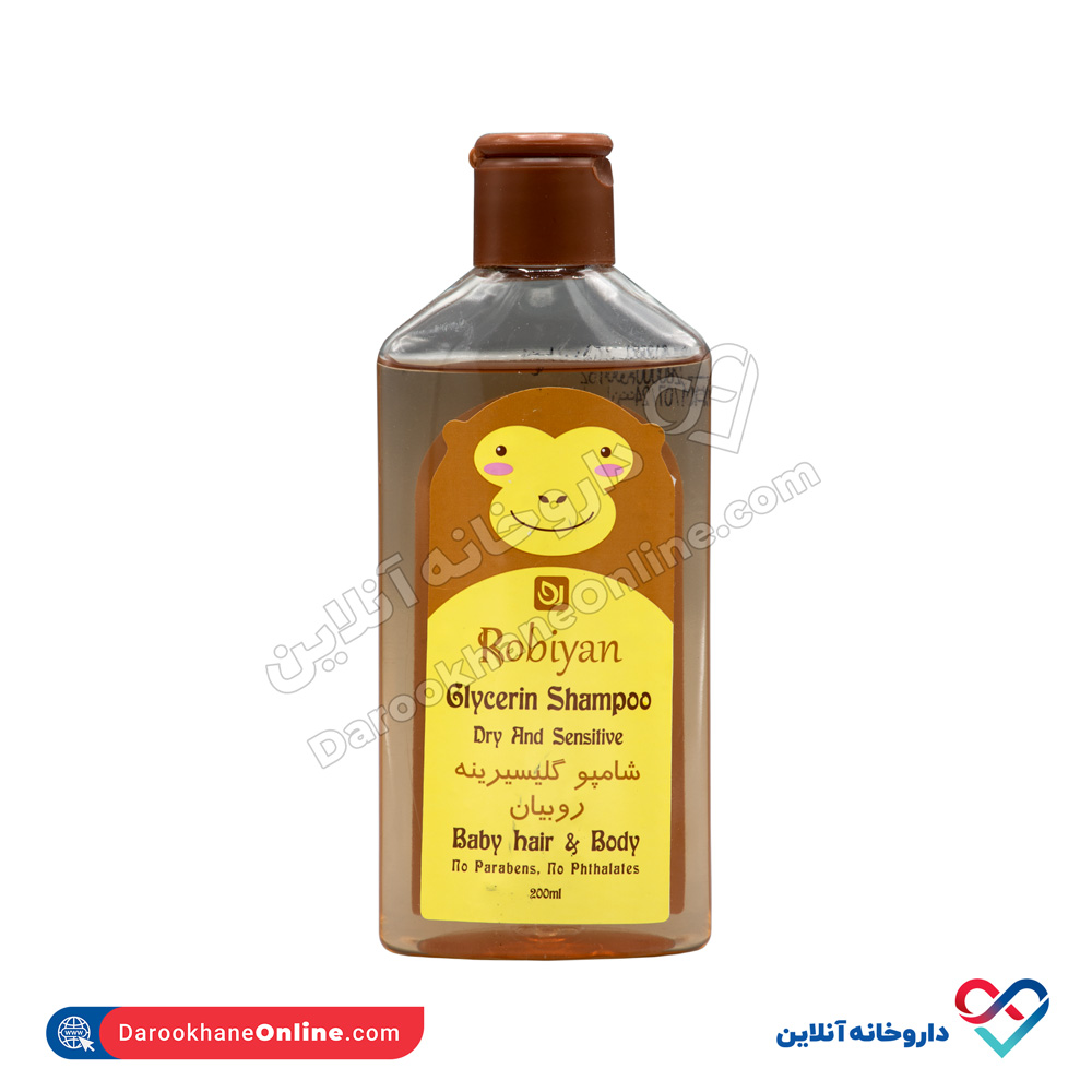 robiyan-shampoo-dry-sensitive-baby-hair-and-body-1.jpg شامپو سر و بدن کودکان روبیان 200 میل - Image 1