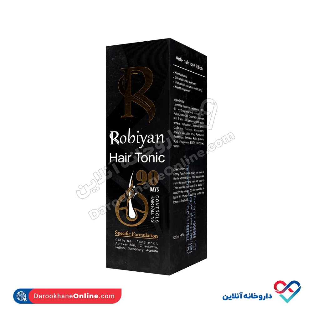 robiyan-hair-tonic-120ml-1.jpg لوسیون مناسب موهای دارای ریزش روبیان 120 میل - Image 1