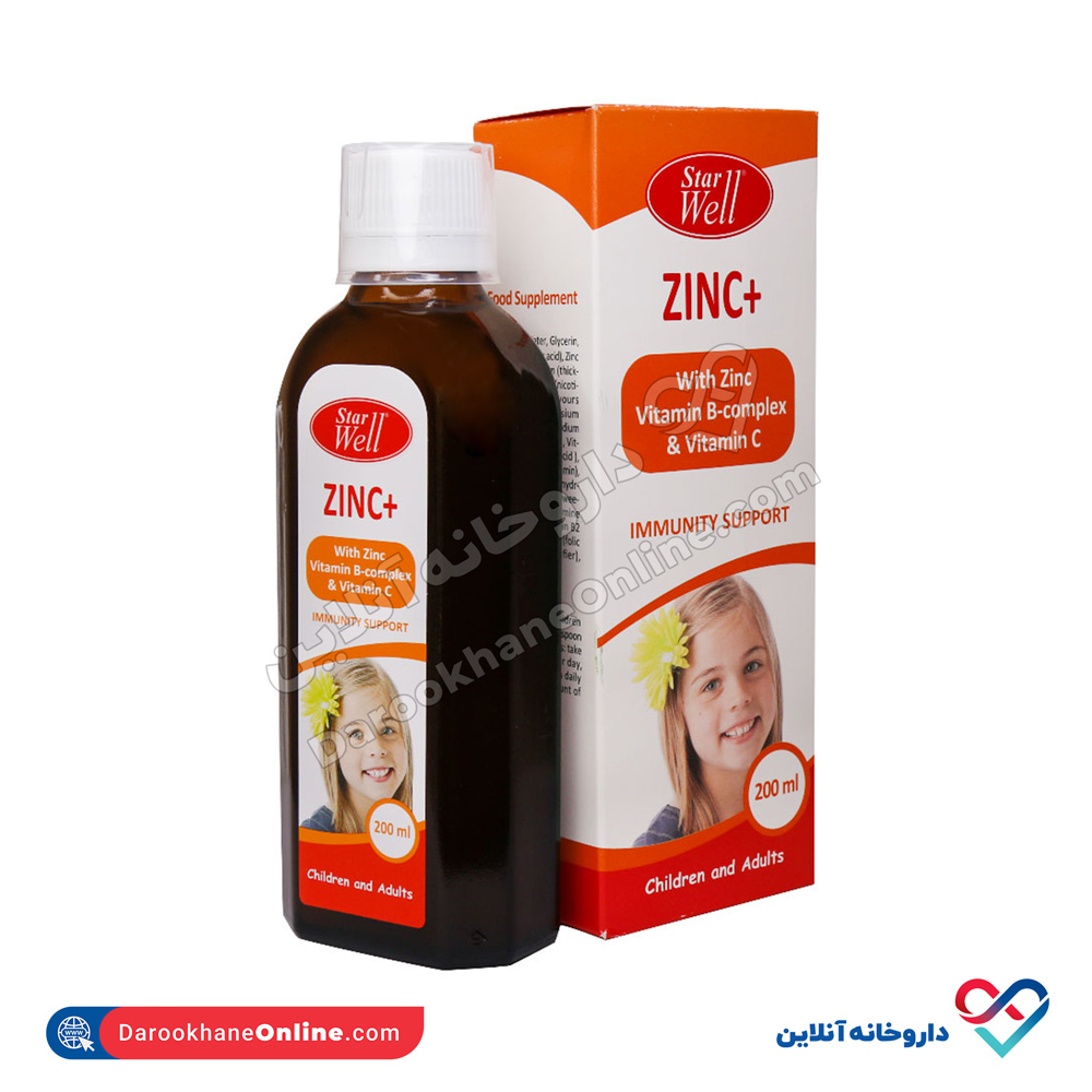 starwell-zinc-plus-syrup-200ml.jpg شربت زینک پلاس استارول 200 میل - Image 1