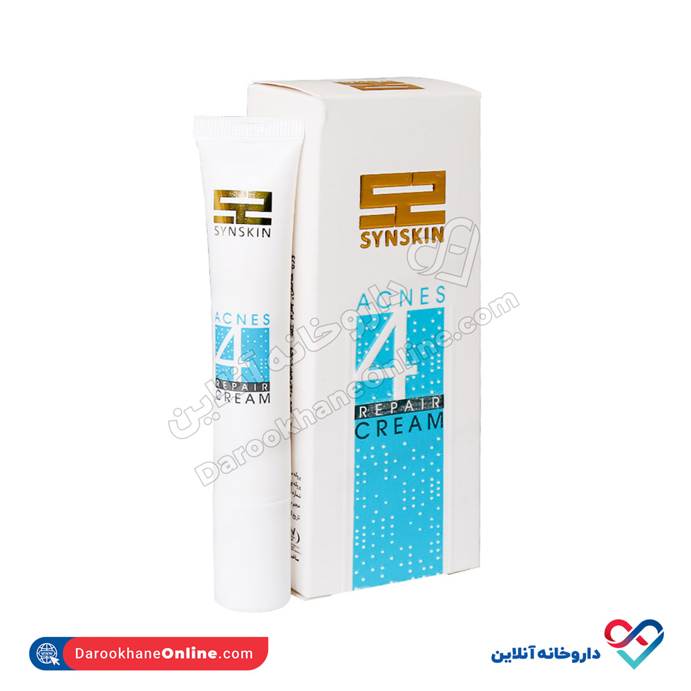 Synskin-Acnes-4-Repair-Cream.jpg کرم ژل ترمیم کننده اکنس 4 ساین اسکین 50 گرم - Image 1