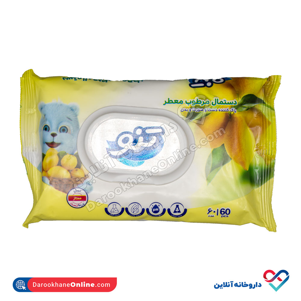 teno-multi-purpose-perfumed-wet-wipes-1.jpg دستمال مرطوب معطر دست و صورت و بدن تنو 60 عدد - Image 1