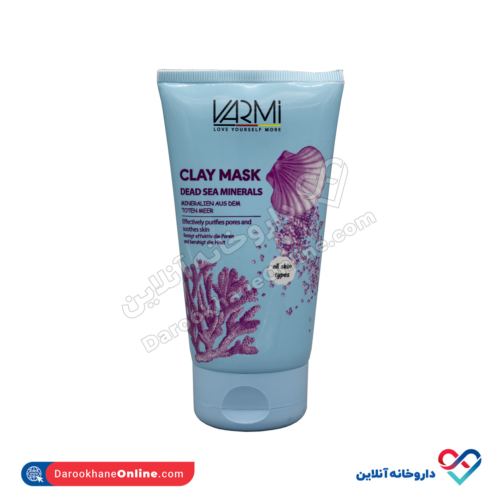 varmi-dead-sea-mineral-anti-stress-clay-mask-1.jpg ماسک خاک رسی صورت جلبک دریایی وارمی 150 میل - Image 1