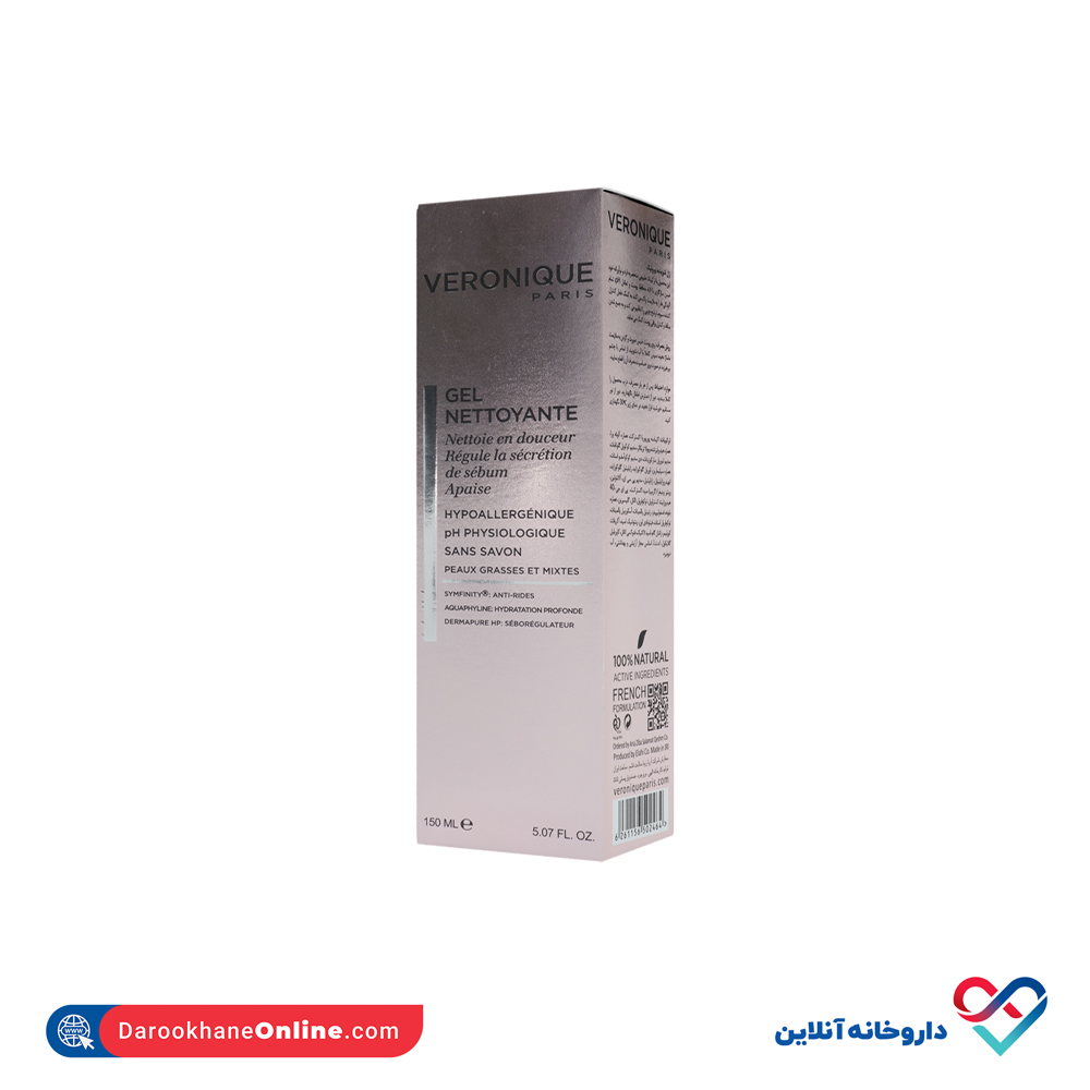 cleansing-gel-combination-to-oily-skin-veronique-1.jpg ژل شوینده پوست مختلط و چرب ورونیک 150 میل - Image 1