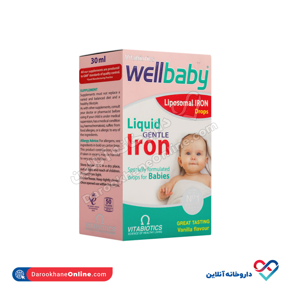vitabiotics-well-baby-iron-drops-2.jpg قطره ول بیبی آهن ویتابیوتیکس 30 میلی - Image 3