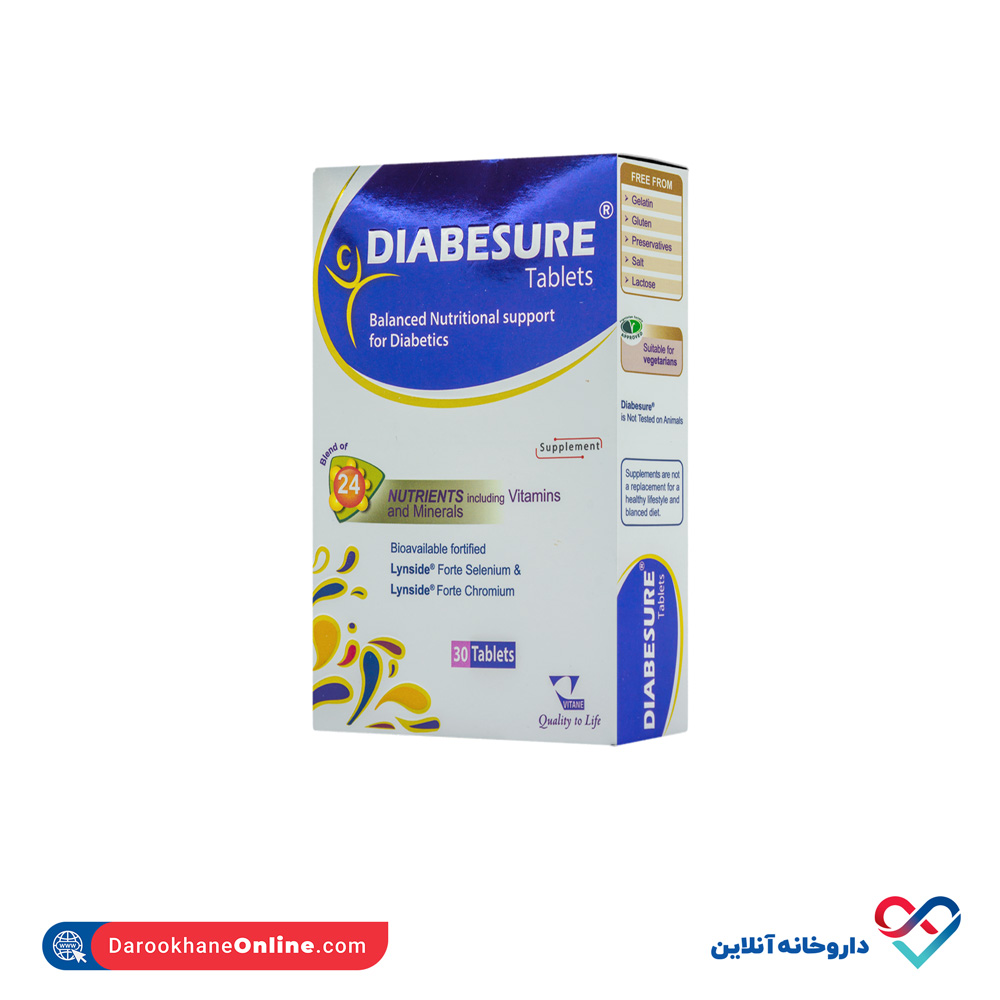 vitane-diabesure-1.jpg قرص دیابشور ویتان 30 عددی - Image 1