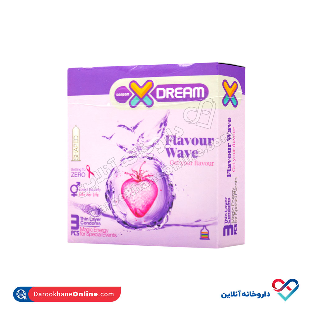 xdream-flavour-wave-condom-3pcs-1.jpg کاندوم میوه ای ایکس دریم ۳ عددی - Image 1
