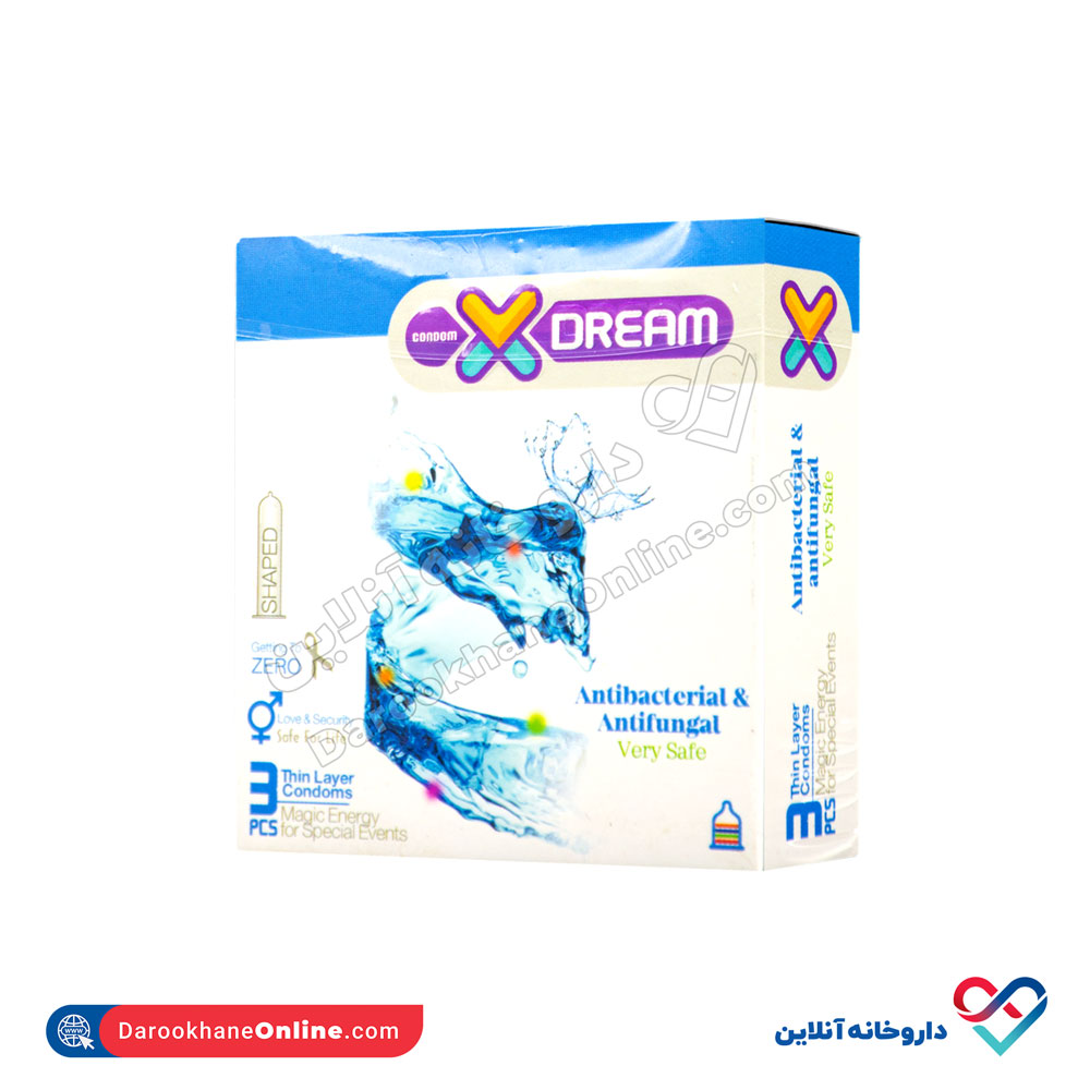 xdream-antibacterial-and-antifungal-condom-3pcs-1.jpg کاندوم ضد قارچ و باکتری ایکس دریم ۳ عددی - Image 1