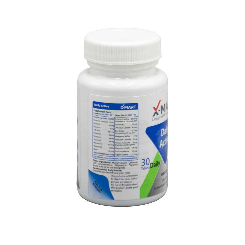 xmart-daily-active-30-tabs-3.jpg قرص دیلی اکتیو ایکس مارت 30 عددی - Image 2