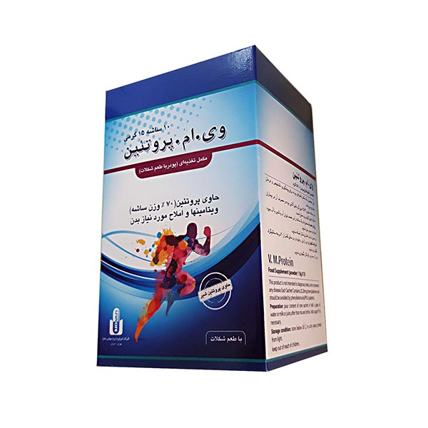 -ام-پروتئین-ایران-دارو ساشه وی ام پروتئین ایران دارو | 10 عدد | حاوی پروتئین و تامین کننده ویتامین و مواد معدنی - Image 1