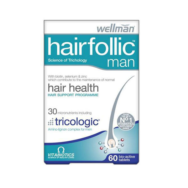 -تقویتی-مو-و-ضد-ریزش-موی-سر-هیرفولیک-hairfollic قرص هیرفولیک آقایان ویتابیوتیکس 60 عددی - Image 1