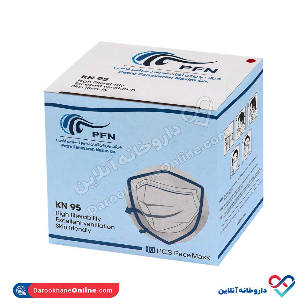610 ماسک KN95 فیلتر دار 5 لایه ملت بلون به همراه کربن - Image 1
