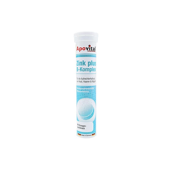 APOVITAL-b-complex-zink قرص جوشان زینک ب کمپلکس آپوویتال 20عدد - Image 1