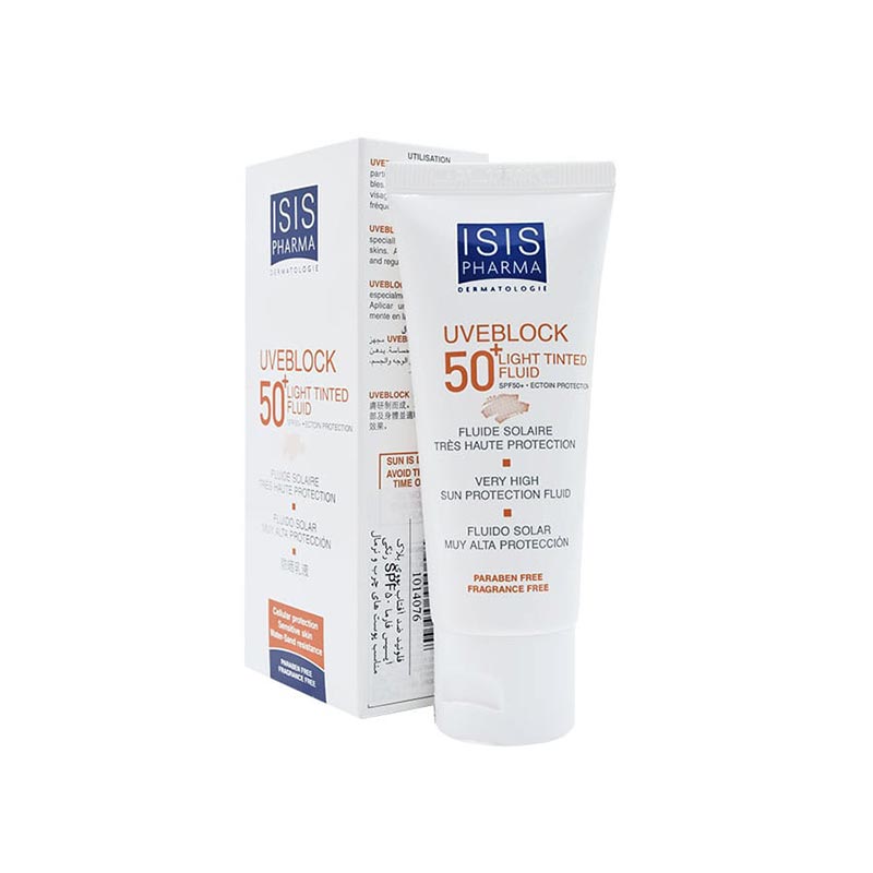 Isis-Pharma-UVEBlock-SPF-50-LIGHT-TINTED-FLUID-40ml فلوئید ضد آفتاب رنگی آیسیس فارما 40 میل - Image 1