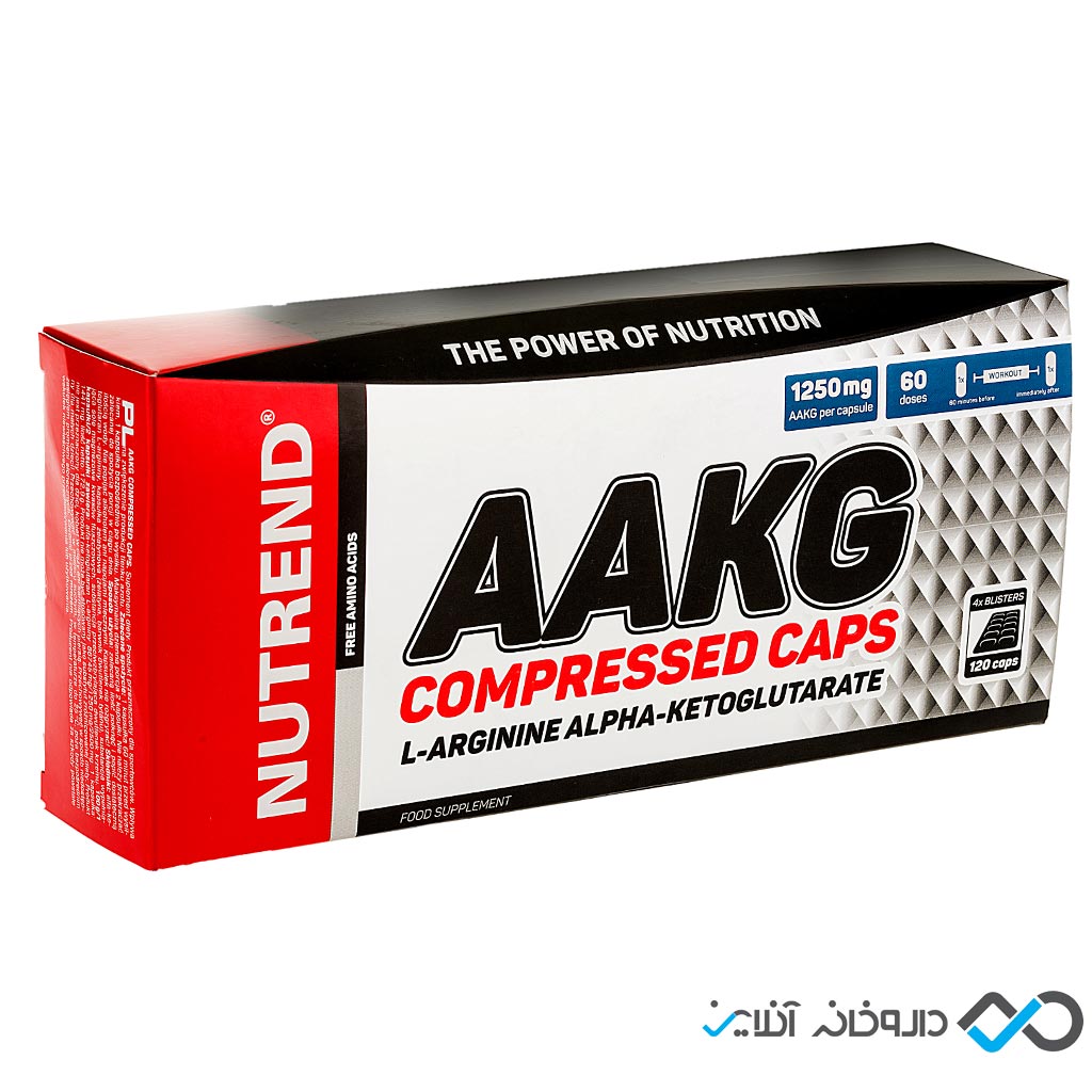 darookhaneonline-Nutrend-AAKG-Compressed کپسول ای ای کی جی کامپرسد کپس ناترند 120 عدد - Image 1