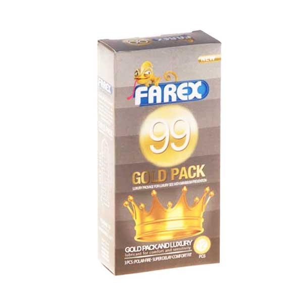 farex-gold-99 کاندوم gold pack 99 فارکس 12 عددی - Image 1