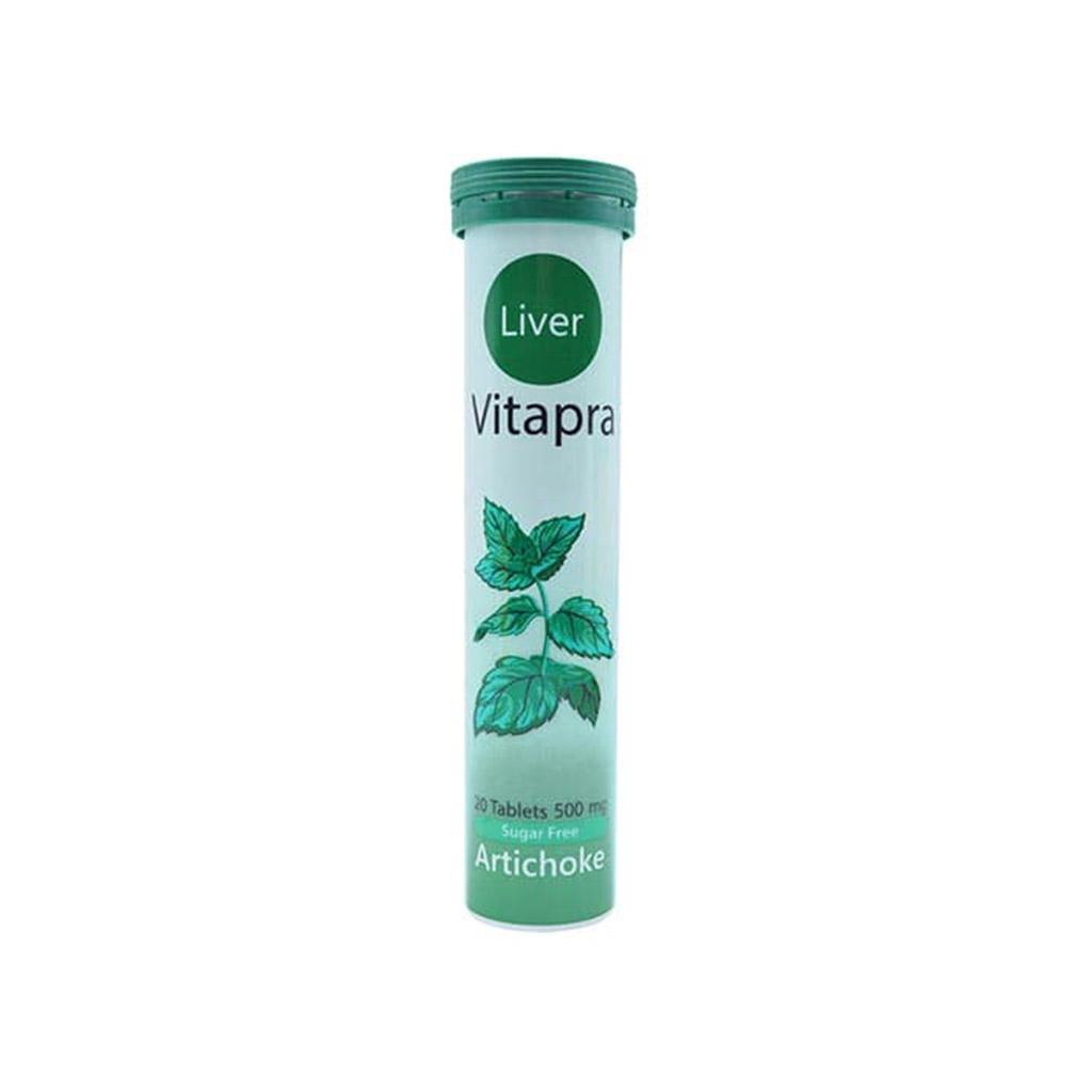 liver-vitapra قرص جوشان لیور آرتیکوک ویتاپرا 20 عدد - Image 1