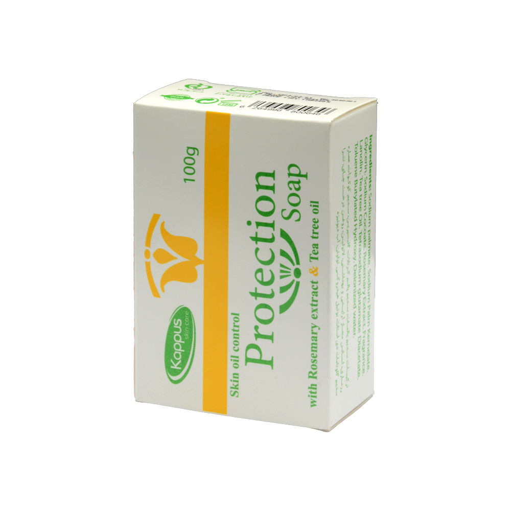 protection-soap-for-oily-and-acne-skins-kappus-1 صابون کنترل چربی پوست و کمک به رفع جوش کاپوس 100 گرم - Image 3